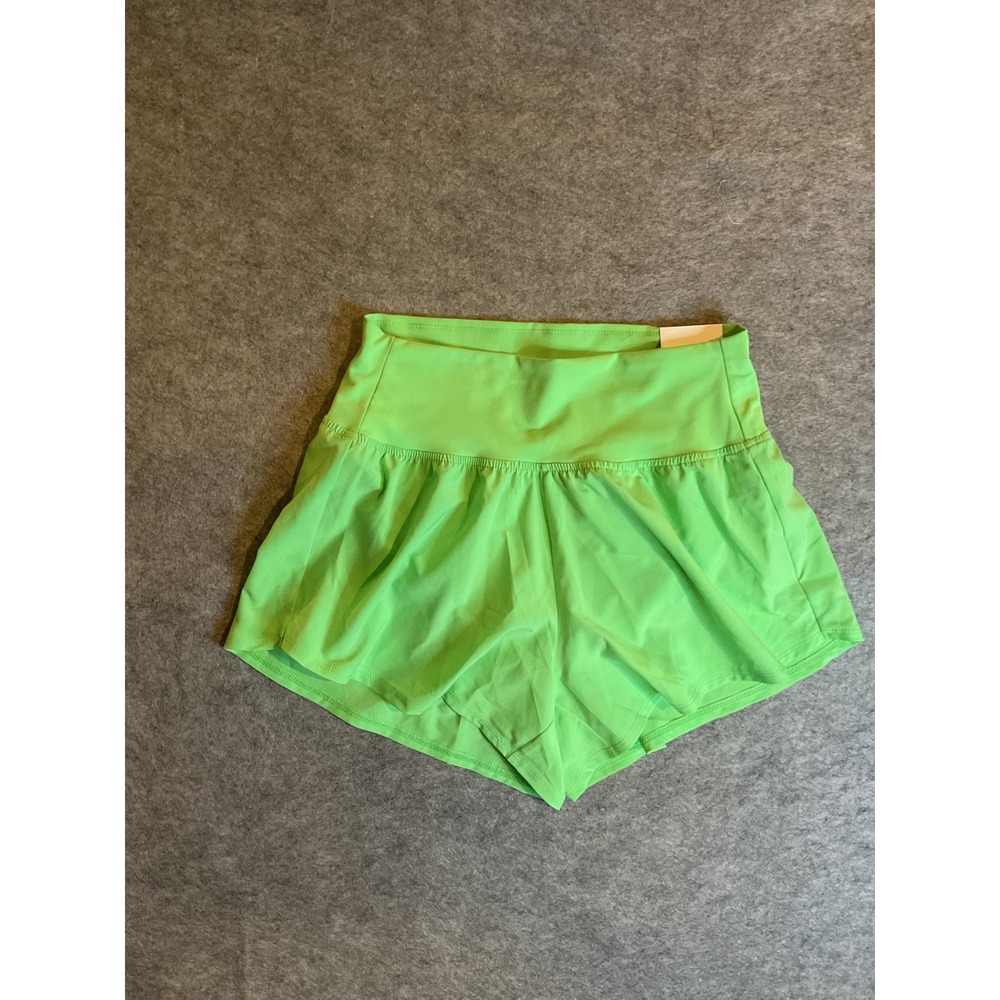 DSG Stride High-Rise Shorts Womens Small Hyper Lime Green Running Athletic NWT